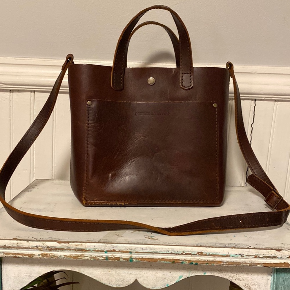 Portland leather goods mini tote